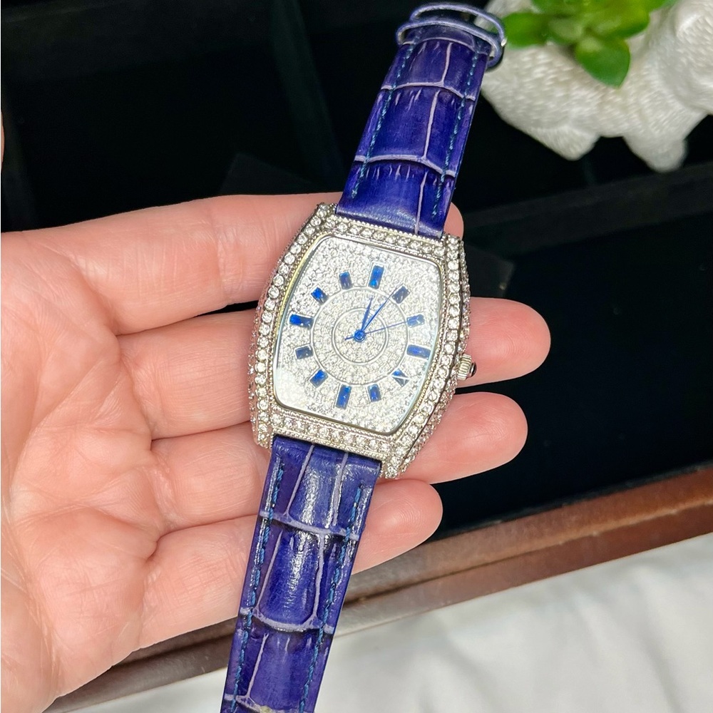 Blue Crystal Limited Edition Swiss Movement Watch By Arrienne Couture Collection